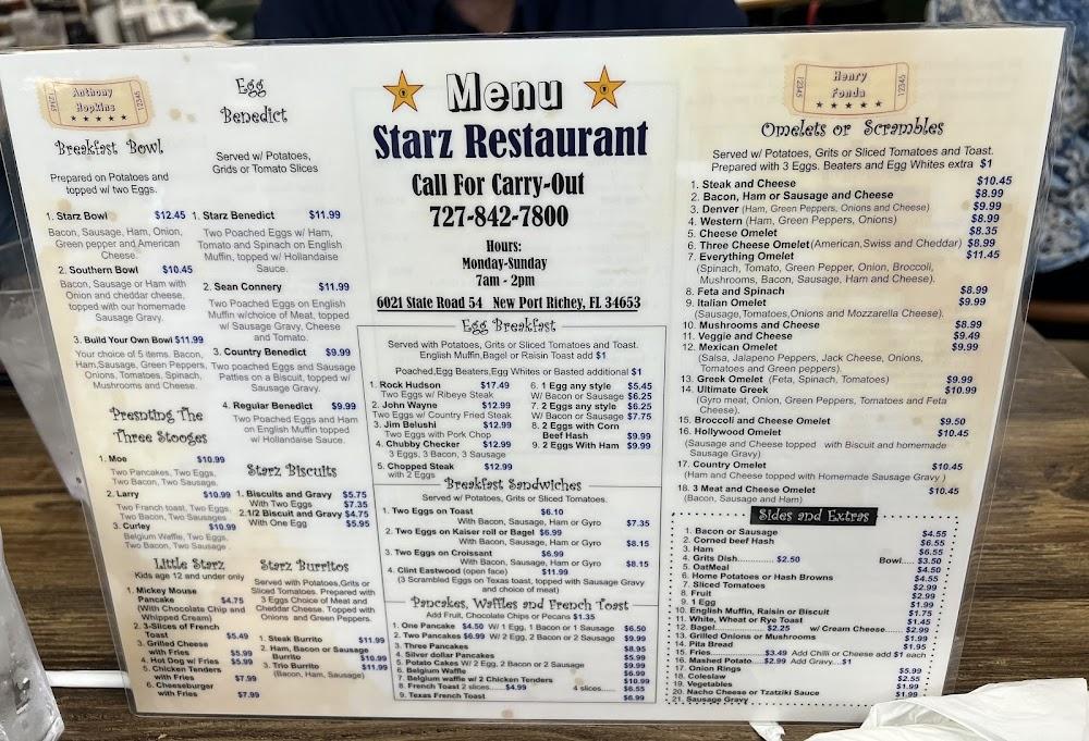 Starz Restaurant Menu image 2