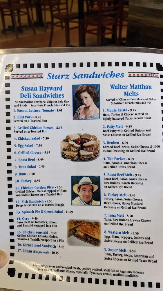Starz Restaurant Menu image 4